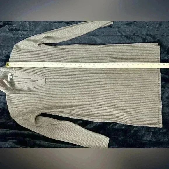 Alex Mill Extra Fine Merino Wool Sweater Tunic Size XS Neutral Brown Minimalist - Picture 6 of 10